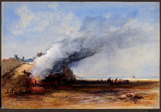 Francis Danby - Burning of an Old Boat.webp