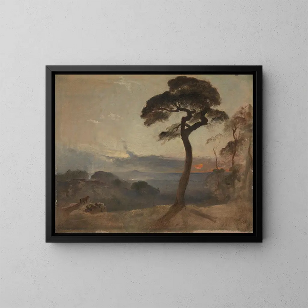 Coucher de soleil sur Hampstead Heath - Francis Danby — inramlat konstverk på väggen