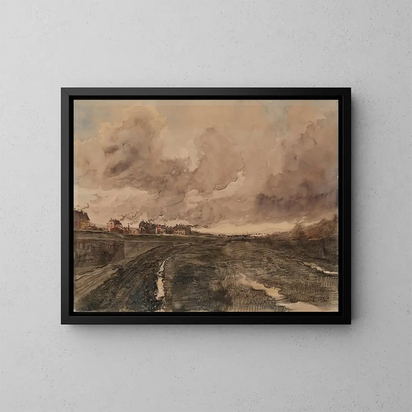 Vue du boulevard de Lorraine, 17e arrondissement, avenue de la porte Pouchet, limite du territoire de Clichy - Francis Garat — inramlat konstverk på väggen