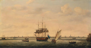 Francis Holman - The Frigate Surprise at Anchor off Great Yarmouth Norfolk.webp
