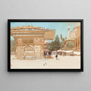 Francis Hopkinson Smith - Middle Eastern Scene Outside a Mosque.webp