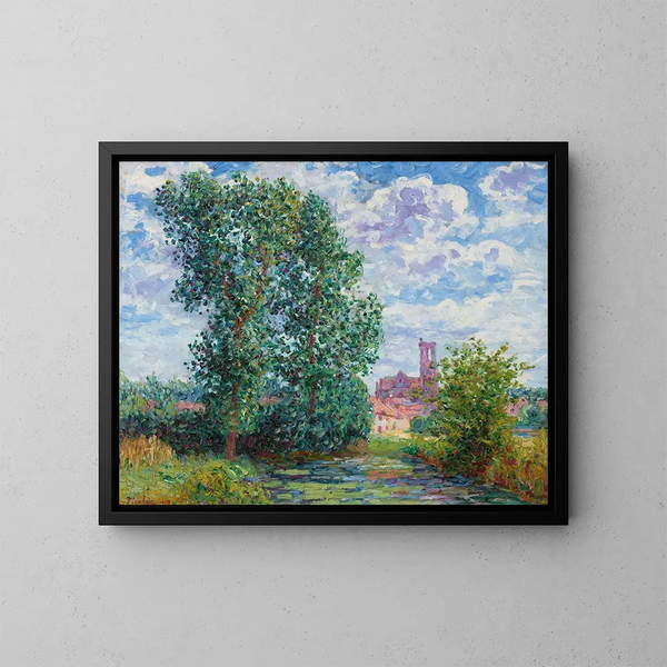 Effet de soleil par temps d'orage à Larchant - Francis Picabia — inramlat konstverk på väggen