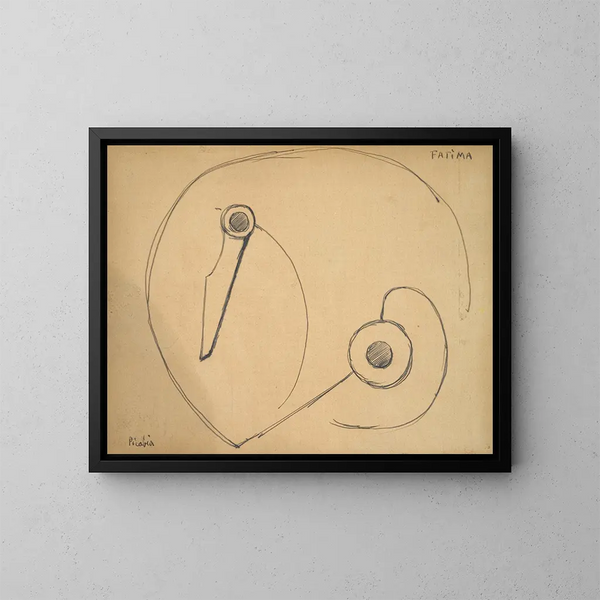 Fatima - Francis Picabia — inramlat konstverk på väggen