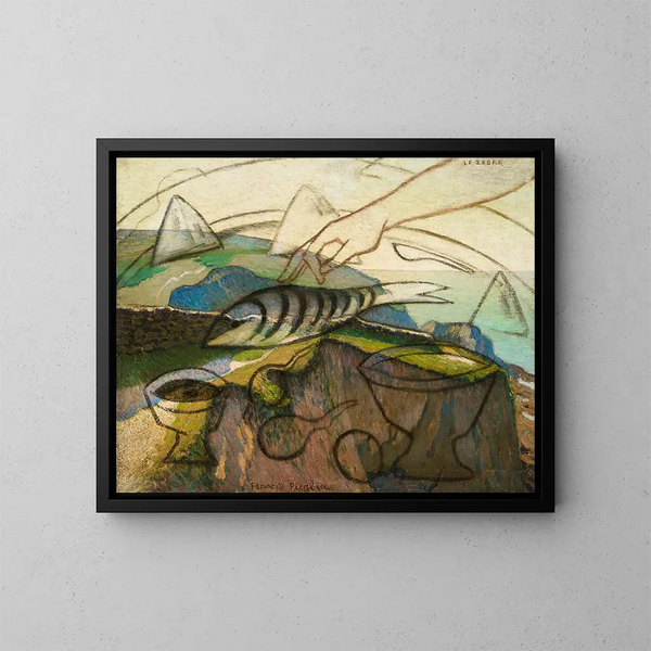 Le Zèbre - Francis Picabia — inramlat konstverk på väggen
