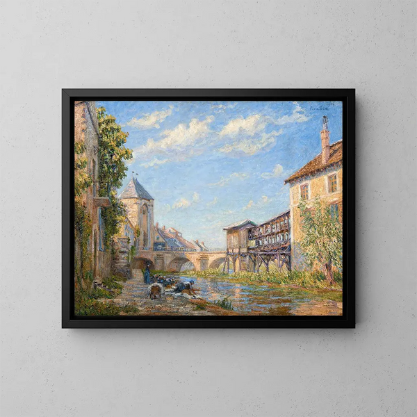 Les laveuses de Moret - Francis Picabia — inramlat konstverk på väggen