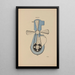 Marie - Francis Picabia — inramlat konstverk på väggen