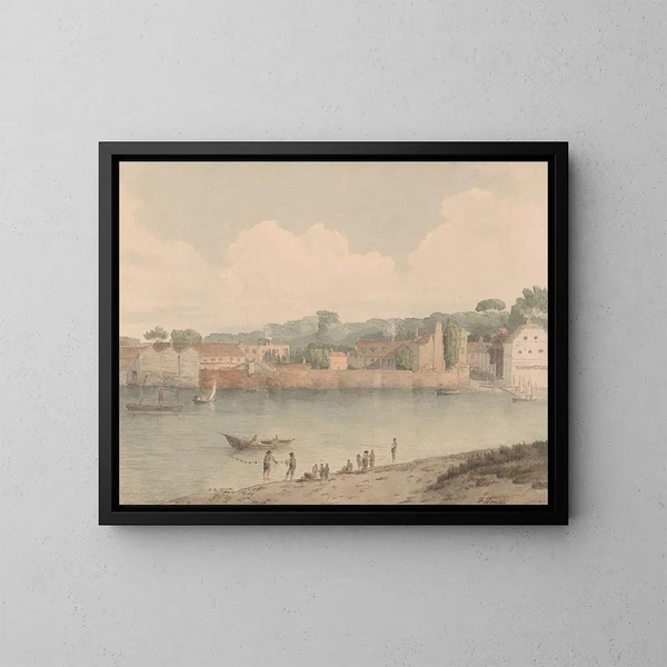 Vauxhall-trapporna från Millbank, 5 juli 1797 - Francis Towne — inramlat konstverk på väggen