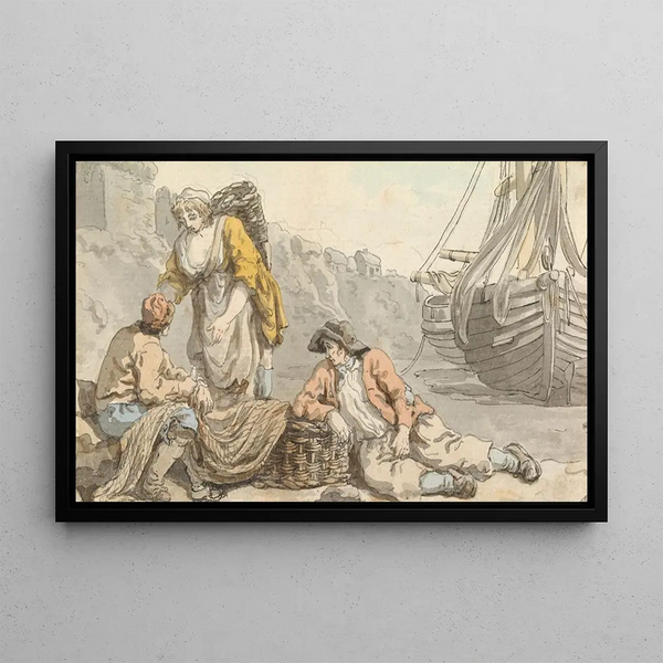 Francis Wheatley - Fisherfolk with Baskets and Nets.webp
