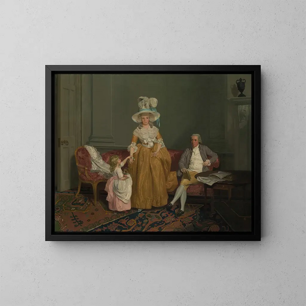 La famille Saithwaite - Francis Wheatley — inramlat konstverk på väggen