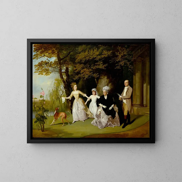 La famille Wilkinson - Francis Wheatley — inramlat konstverk på väggen