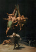 Häxornas flykt - Francisco de Goya — vy av konstverket