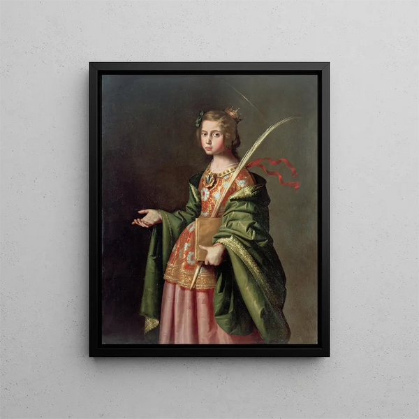 Sankta Elisabeth av Thüringen - Francisco de Zurbarán — inramlat konstverk på väggen