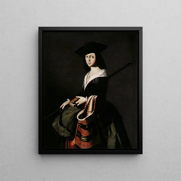 Saint Marina - Francisco de Zurbarán — inramlat konstverk på väggen