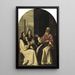 Saint Jérôme med Sainte Paule och Sainte Eustochium - Francisco de Zurbarán och Atelier — inramlat konstverk på väggen