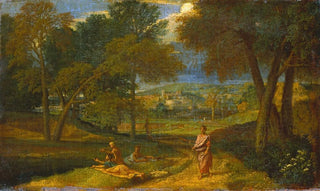 Francisque Millet - Southern Landscape with Resting Figures at a Lake.webp