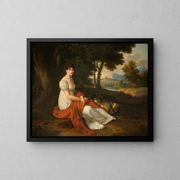 Porträtt av Elbieta Skotnicka ne Laskiewicz 1781-1849, hustru till Micha Skotnicki - François-Xavier Fabre — inramlat konstverk på väggen