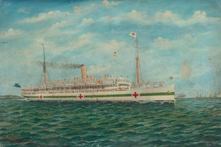 Frank Barnes - Marama NZ hospital ship off the Needles Isle of Wight English Channel.webp