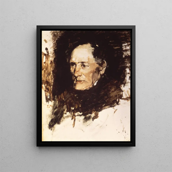 Tête d'un vieil homme - Frank Duveneck — inramlat konstverk på väggen
