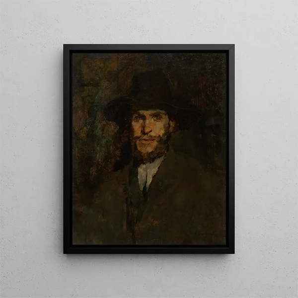 J. Frank Currier 1843-1909 - Frank Duveneck — inramlat konstverk på väggen