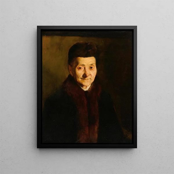 en äldre dam - Frank Duveneck — inramlat konstverk på väggen