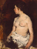 Nu sittande - Frank Duveneck — vy av konstverket