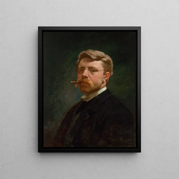 Självporträtt - Frank Duveneck — inramlat konstverk på väggen