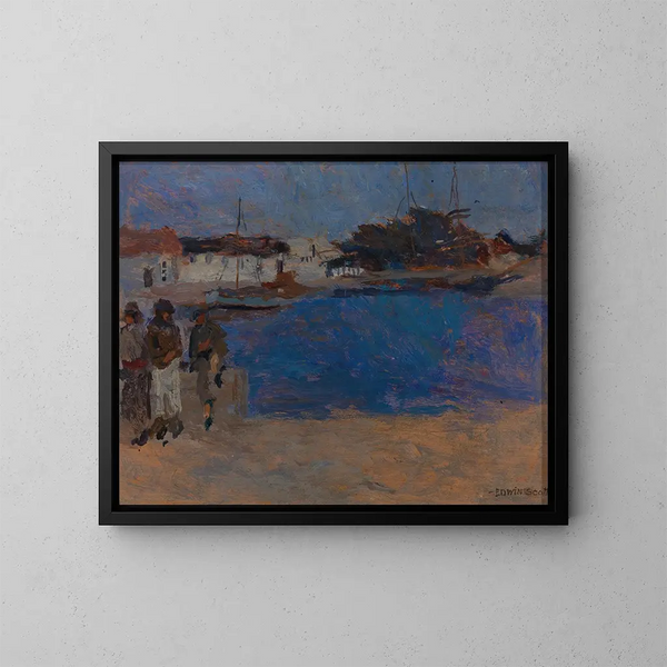 Côte aux environs de Cherbourg - Frank Edwin Scott — inramlat konstverk på väggen