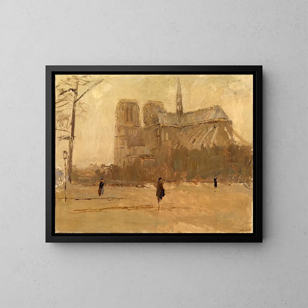 Notre-Dame n° I - Frank Edwin Scott — inramlat konstverk på väggen