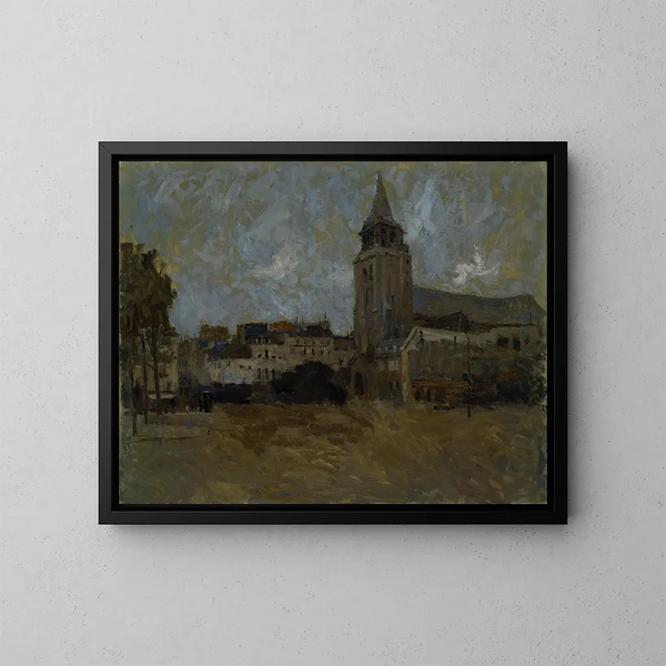Place Saint-Germain-des-Prés - Frank Edwin Scott — inramlat konstverk på väggen