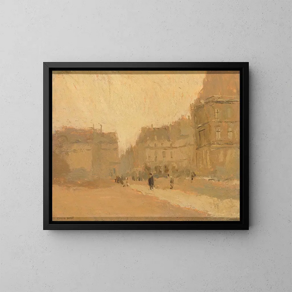 Rue des Pyramides - Frank Edwin Scott — inramlat konstverk på väggen