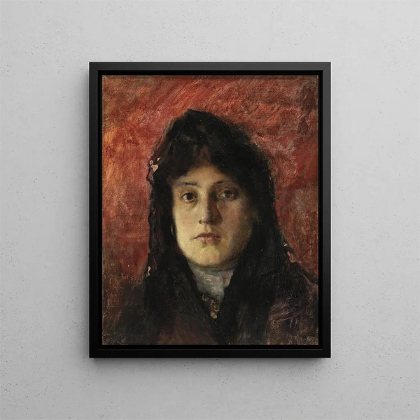 Tête de Femme - Frank Edwin Scott — inramlat konstverk på väggen
