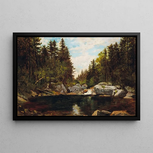 Bassin d'émeraude nära Glen House, New Hampshire - Frank Henry Shapleigh — inramlat konstverk på väggen