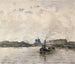 Vue de la Cité en amont du quai Henri IV - Frank Myers Boggs — vy av konstverket