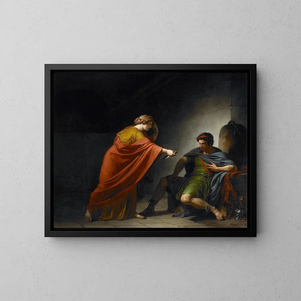 Arrie och Paetus - François-André Vincent — inramlat konstverk på väggen
