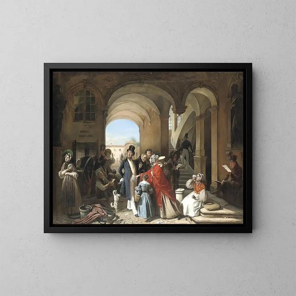 La Poste Restante - François-Auguste Biard — inramlat konstverk på väggen