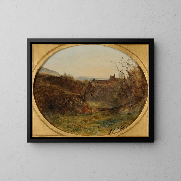 Champfond à Crémieu - François-Auguste Ravier — inramlat konstverk på väggen