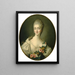 Jeanne Bécu, grevinna du Barry - François-Hubert Drouais — inramlat konstverk på väggen