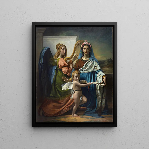 Sankt Cäcilia i Rom - François-Joseph Navez — inramlat konstverk på väggen