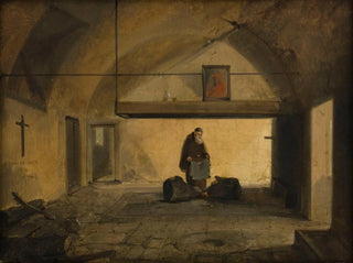 FranoisMarius Granet - Un moine dans une salle vote.webp