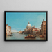 Venise, vy av Grand Canal med Santa Maria della Salute - François Antoine Bossuet — inramlat konstverk på väggen