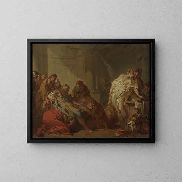 La mort de Méléagre - François Boucher — inramlat konstverk på väggen