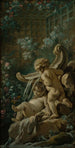 Fontaine med två kärlekar varav en är liggande - François Boucher — vy av konstverket