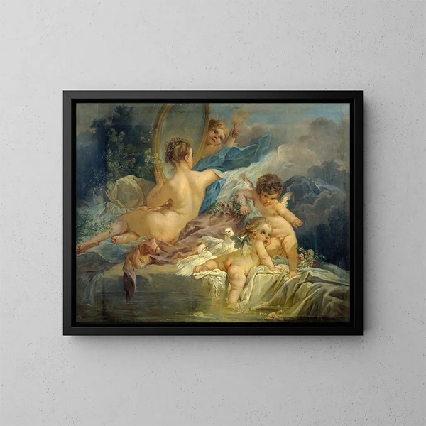La Toilette de Vénus - François Boucher — inramlat konstverk på väggen