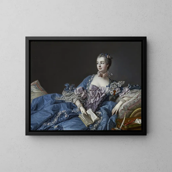 Madame de Pompadour - François Boucher — inramlat konstverk på väggen