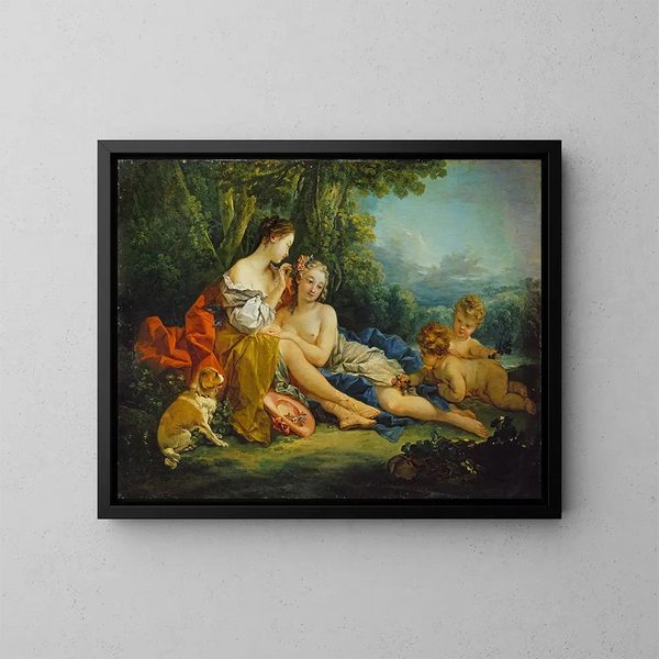 toalettpastorala - François Boucher — inramlat konstverk på väggen