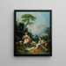 Pastoral med en säckpipa spelare - François Boucher — inramlat konstverk på väggen