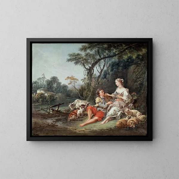 Tänk på druvorna - François Boucher — inramlat konstverk på väggen
