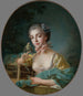 porträtt av Marie-Émilie Baudouin, dotter till målare - François Boucher — vy av konstverket