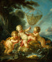 Putti en pêcheur - François Boucher — vy av konstverket