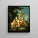 Putti en pêcheur - François Boucher — inramlat konstverk på väggen